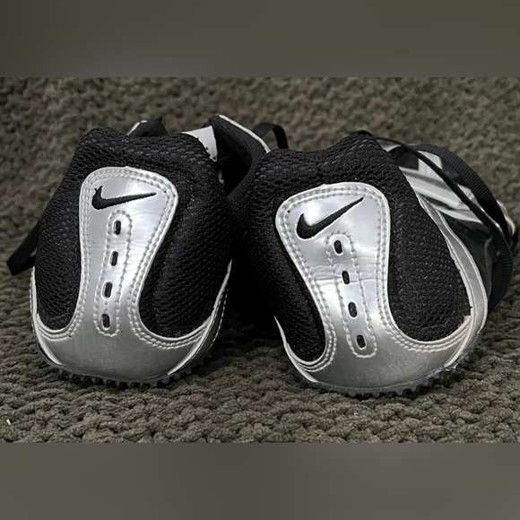 Nike Bowerman Men's Track & Field Shoes Black/Silver, Adjustable Velcro; Size 10 - Picture 6 of 15